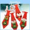 Christmas Bow Tie Santa Claus Holiday Sequin Ties Comfortable Printed Decor Xmas