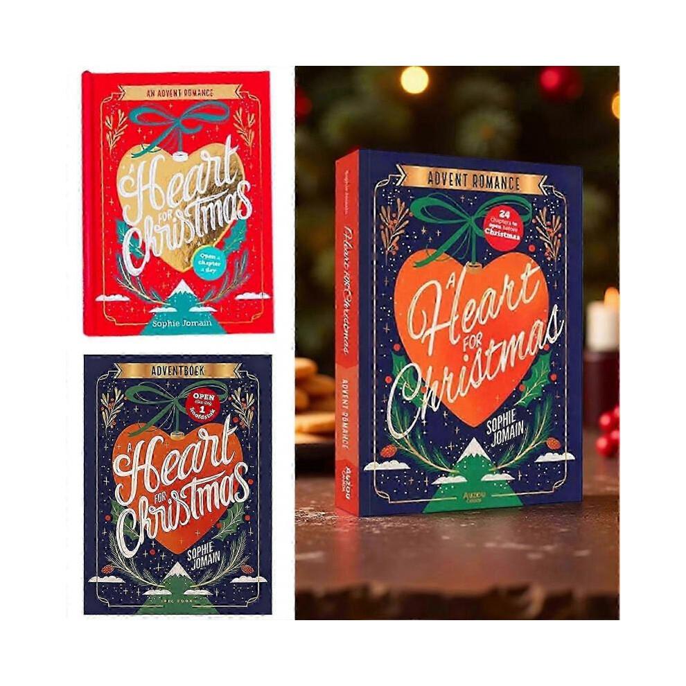 (blue)25-26 A Heart for Christmas Advent Romance, Christmas Love Story Advent, Romance Advent Book, Open a Chapter a Day