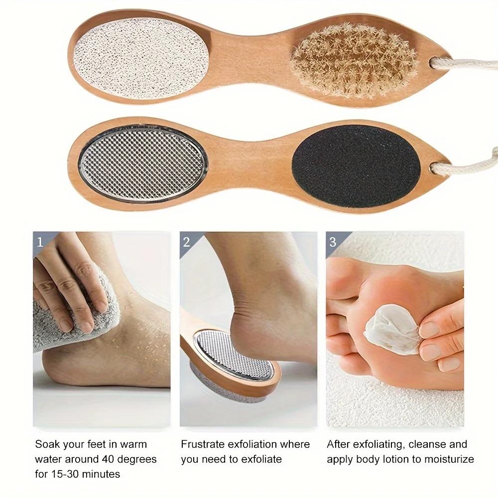 1/2pcs 4-in-1 Exfoliating Foot Scrubber Remove Dead Skin Calluse Keratin Brush Heel Scrape Polish Foots-Grinding-Board Foot Care