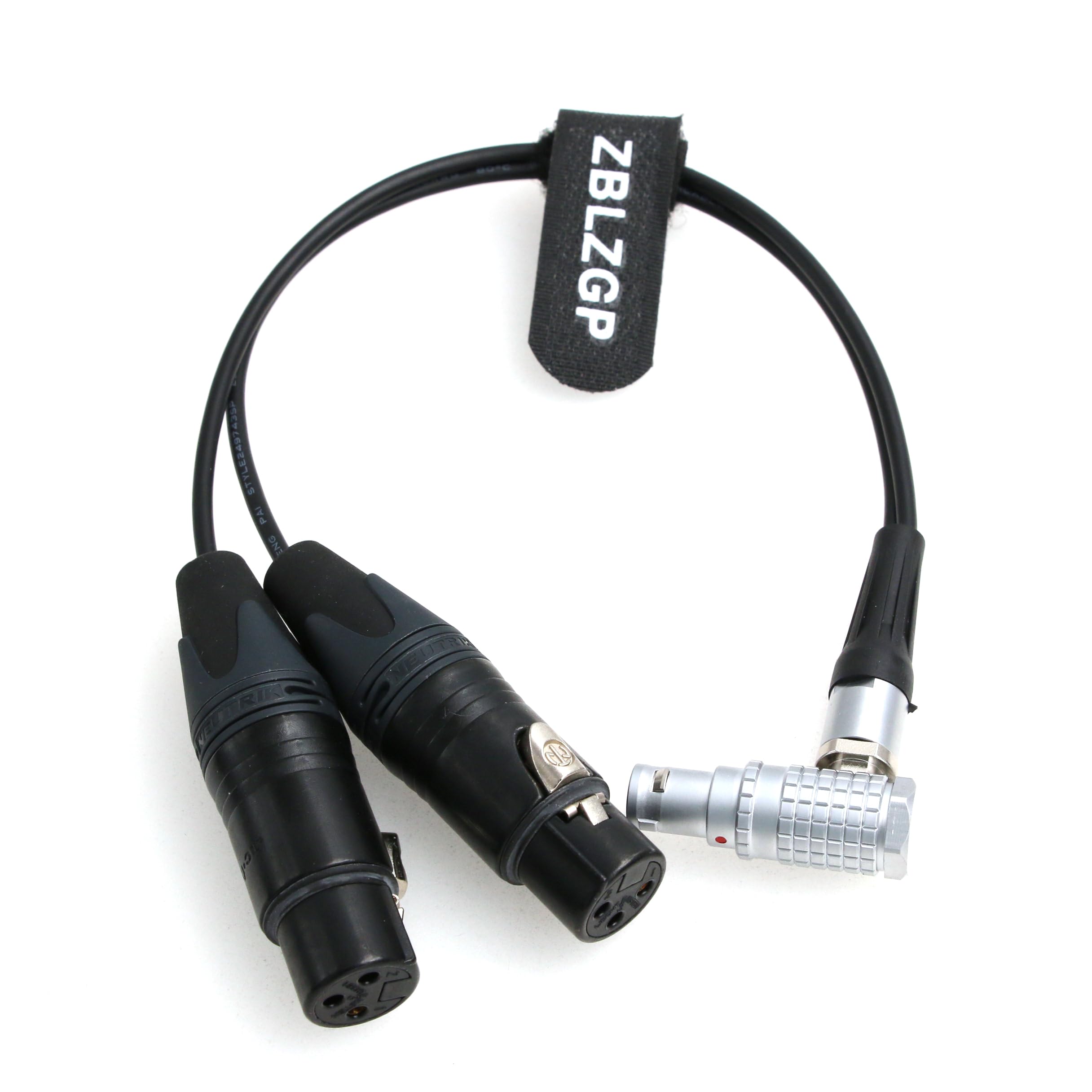 

Аудиоразветвительный входной кабель ZBLZGP, 10-контактный на двойной 3-контактный XLR гнездо для монитор-рекордера Atomos Shogun Flame (Угловой штекерный кабель)
