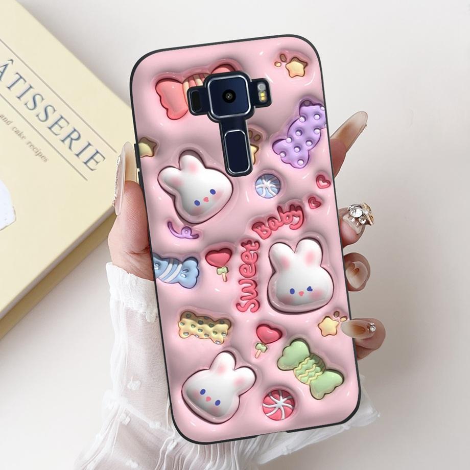 For ASUS Zenfone 3 ZE520KL Z017D 4 Max ZC520KL X008D 3 Max ZC520TL Case Soft Silicone Back Cover Love Heart Butterfly Flower Bag