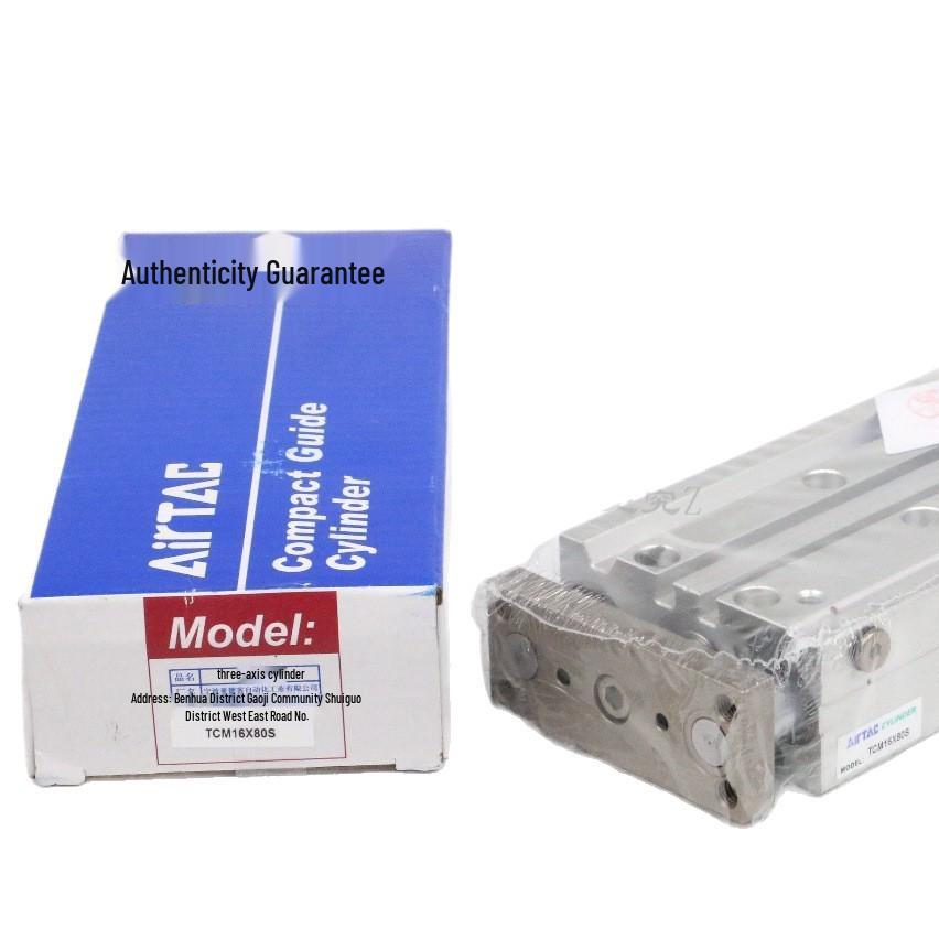 AirTAC Triaxial Cylinders with Guide Rods: Models TCM16X60S, TCM16X70S, TCM16X75S.