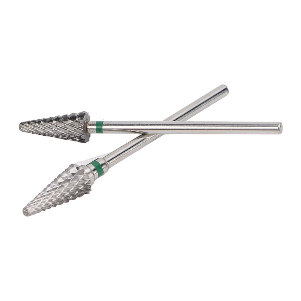 2pcs Nail Drill Bits Set Tungsten Carbide Nail Drill Bits Nail Grinding Head for Manicure Grinding and Nail Gel Removal