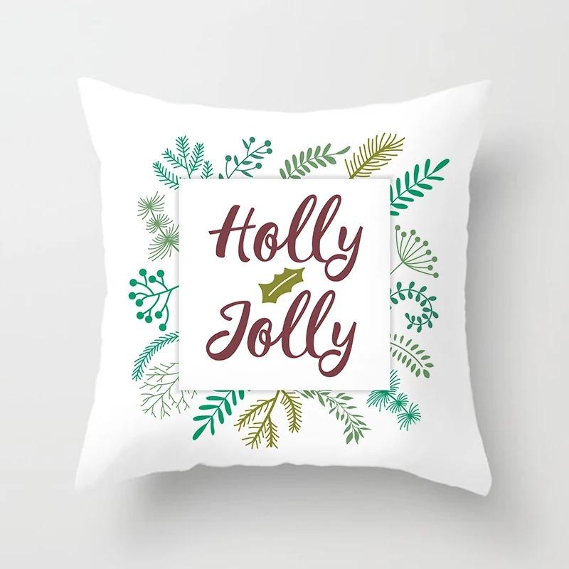 Weihnachts-Themen-Kissenbezüge Auto Zubehör Büro Santa Claus Wohnzimmer Sofa Hause Kissenbezüge