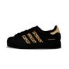 adidas Originals Superstar 2 Leopard Print Abrasion Resistant Low Top Skateboard Shoes Unisex Black JI0079(Team1246-SBOX)
