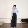 Black Loose and Thin Wide-leg Pants Casual Long Pants Women's Spring and Autumn Commuter Drape Suit Pants