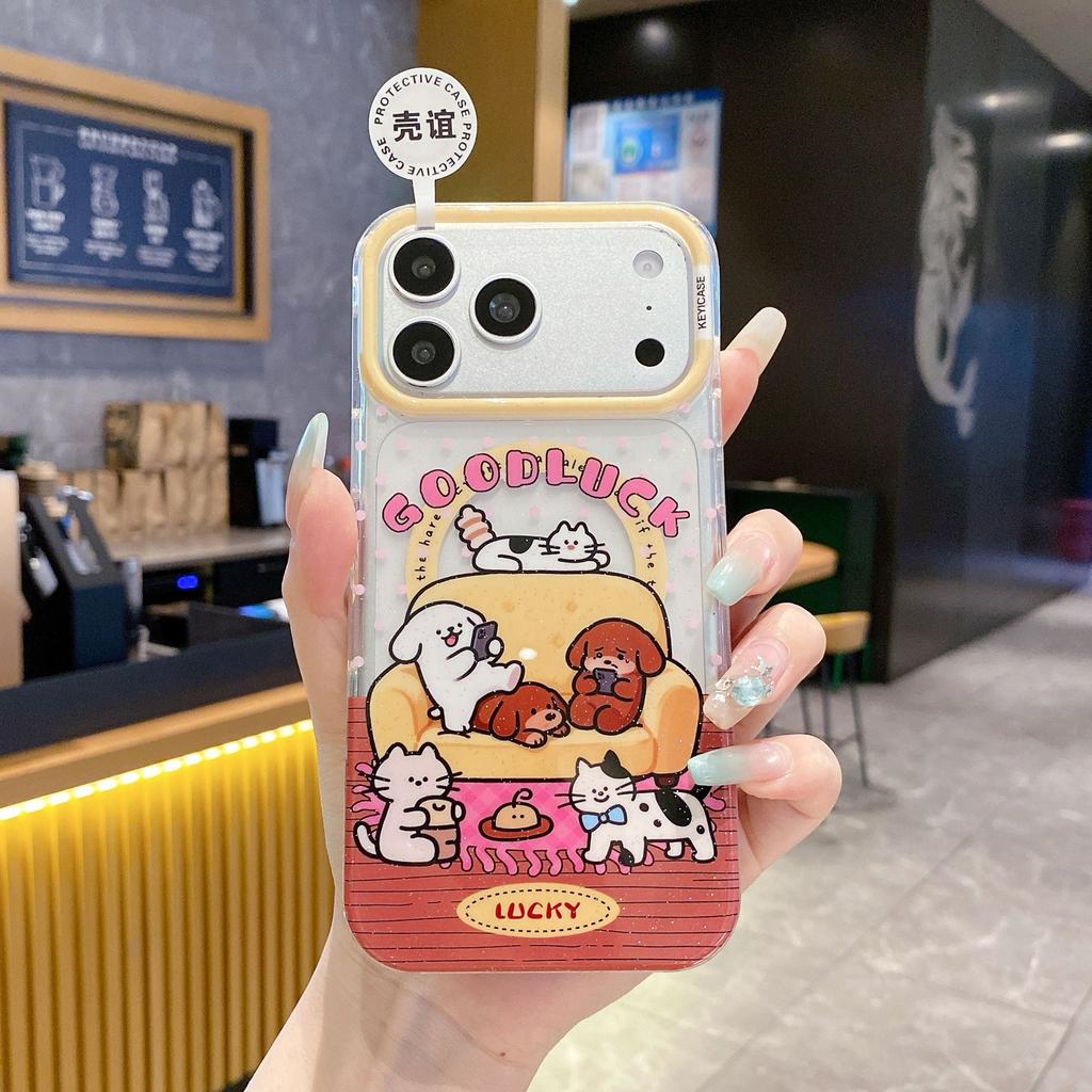 iPhone11Pro Colorful Glitter Magnetic Phone Case Cute Animal Apple 11 Puppy Protective Case