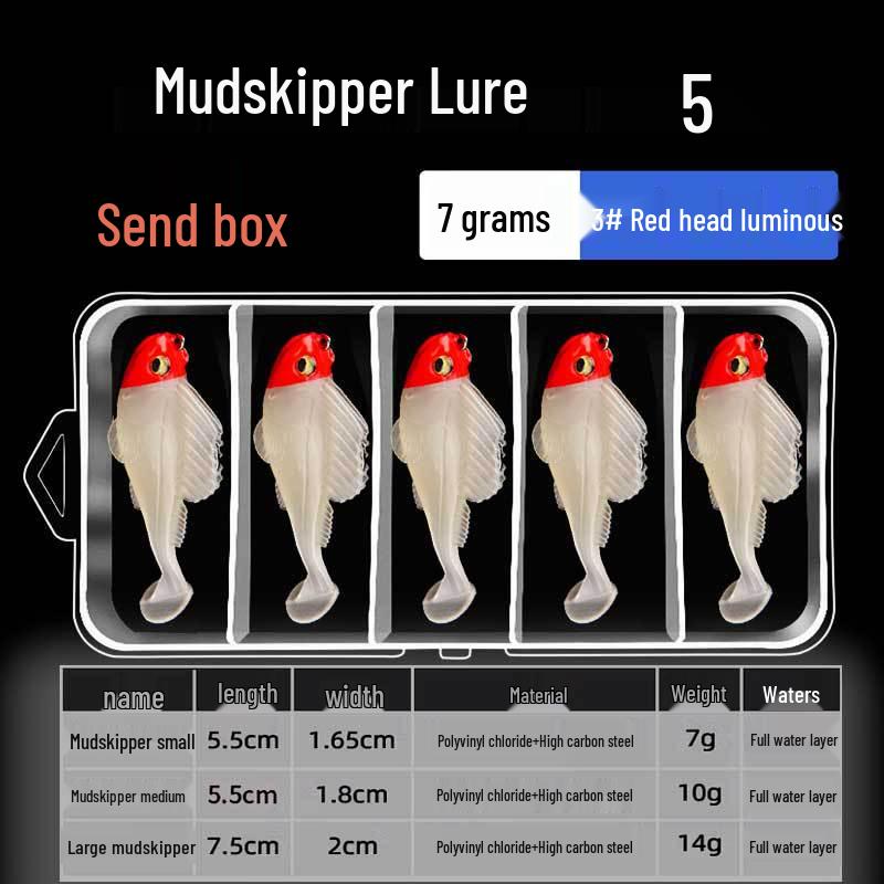 Mudskipper Anti-Snag T-Tail Soft Bait Lure for Bass, Catfish, Blackfish & Mandarin Fish