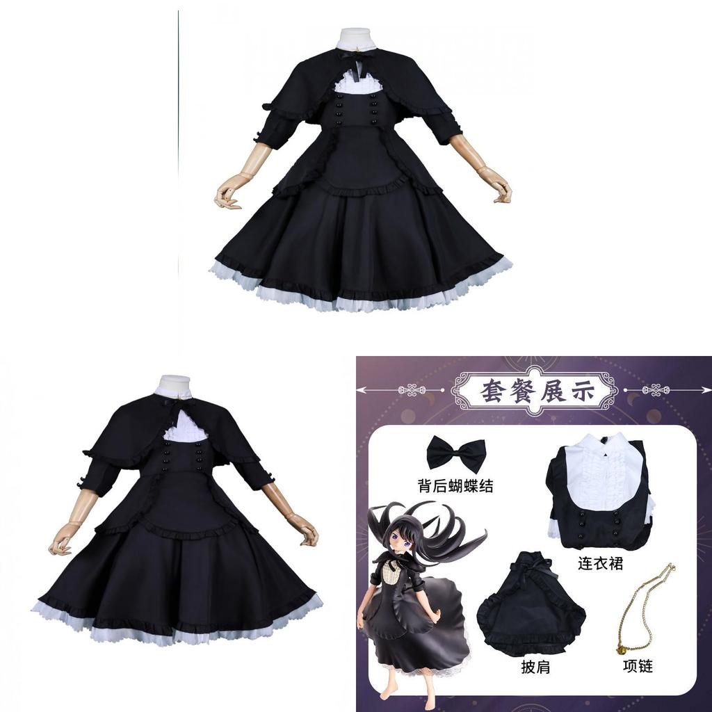 Puella Magi Madoka Magica Akemi Homura Cosplay Dress With Polyester Fabric For Anime Role Play