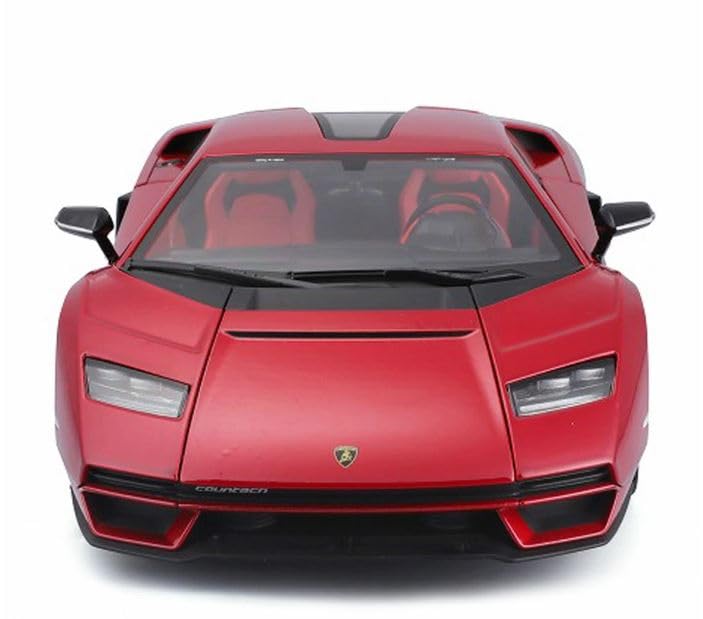 Maisto Lamborghini Countach LPI800-4 Red 1/18 Scale Special Edition Model with Display Base, Openable Doors, and Working Suspension