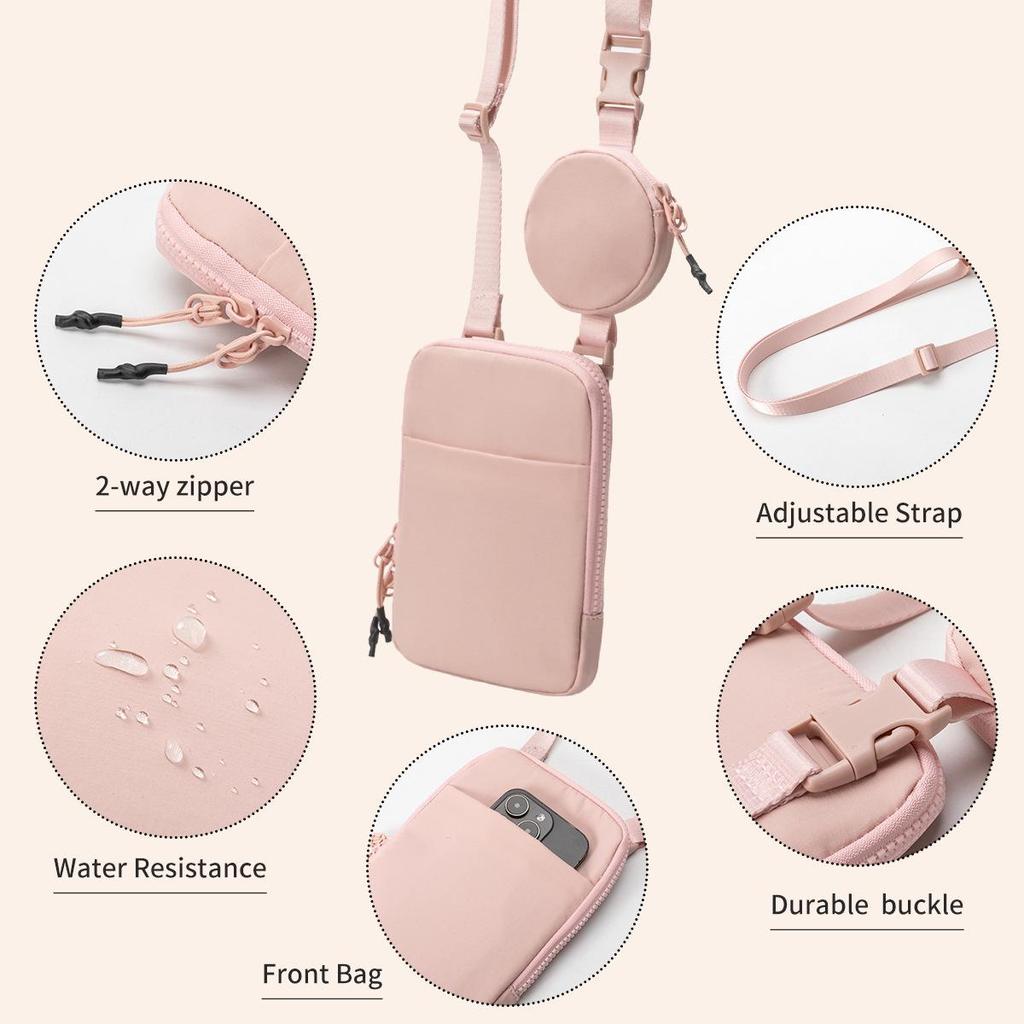 Crossbody Lulu Style Waterproof Fanny Pack - Detachable Mother-and-Child Shoulder Bag for Women