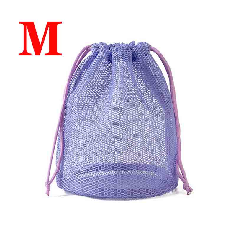 1PC Mesh Drawstring Pocket Portable Drainage Storage Bag Swimming And Bathing Bag Foldable Travel Storage Bag Grooming Bag