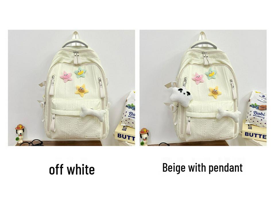 Japanese Style Cute and Versatile Waterproof Backpack for Junior High School Girls - Lightweight, Large Capacity
