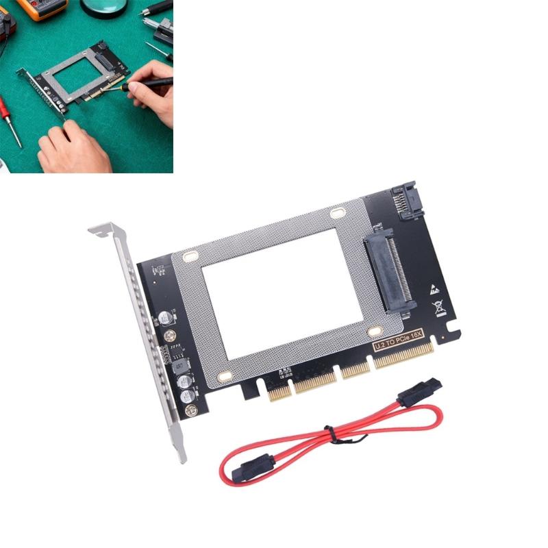Metal PCIe 4.0U.2 Adapter Card Supporting 32Gbps Data Transfer Ssds Connectors for PC Builds Metal Constructions