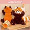 Red Plush Panda Toy Cute Sitting Posture Cartoon Childrens Birthday Doll Gift