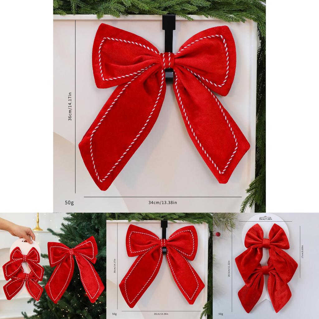 Julklapp i sammet med rosett och glitter för julgransdekorationer