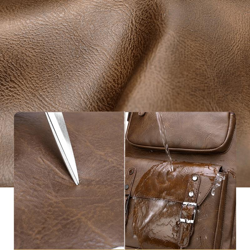 Men's Backpack Retro Business Backpack Computer Plug-in Large-capacity Backpack