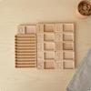 Number Learning Board Beech Wood Educational Toy Rounded Corners for Children