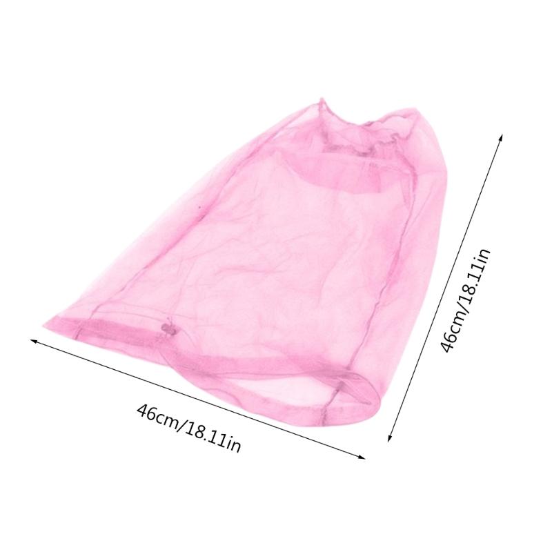 Mosquito Head Net Fine Mesh Insect Netting Head Net Hat Anti-Mosquitos Fishing Mesh Cap Camping Durable Protective Cover