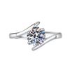 Open Adjustable European and American Style New Imitation Mosane Diamond Adjustable Girls' Ring Fashionable Creative Ring