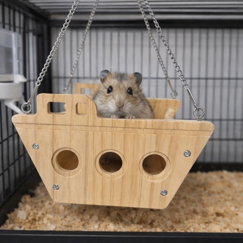 Bite Resistant Hamster Swing Toys Durable Cockatiel Swing Ladder Parrot Hanging Bed Training