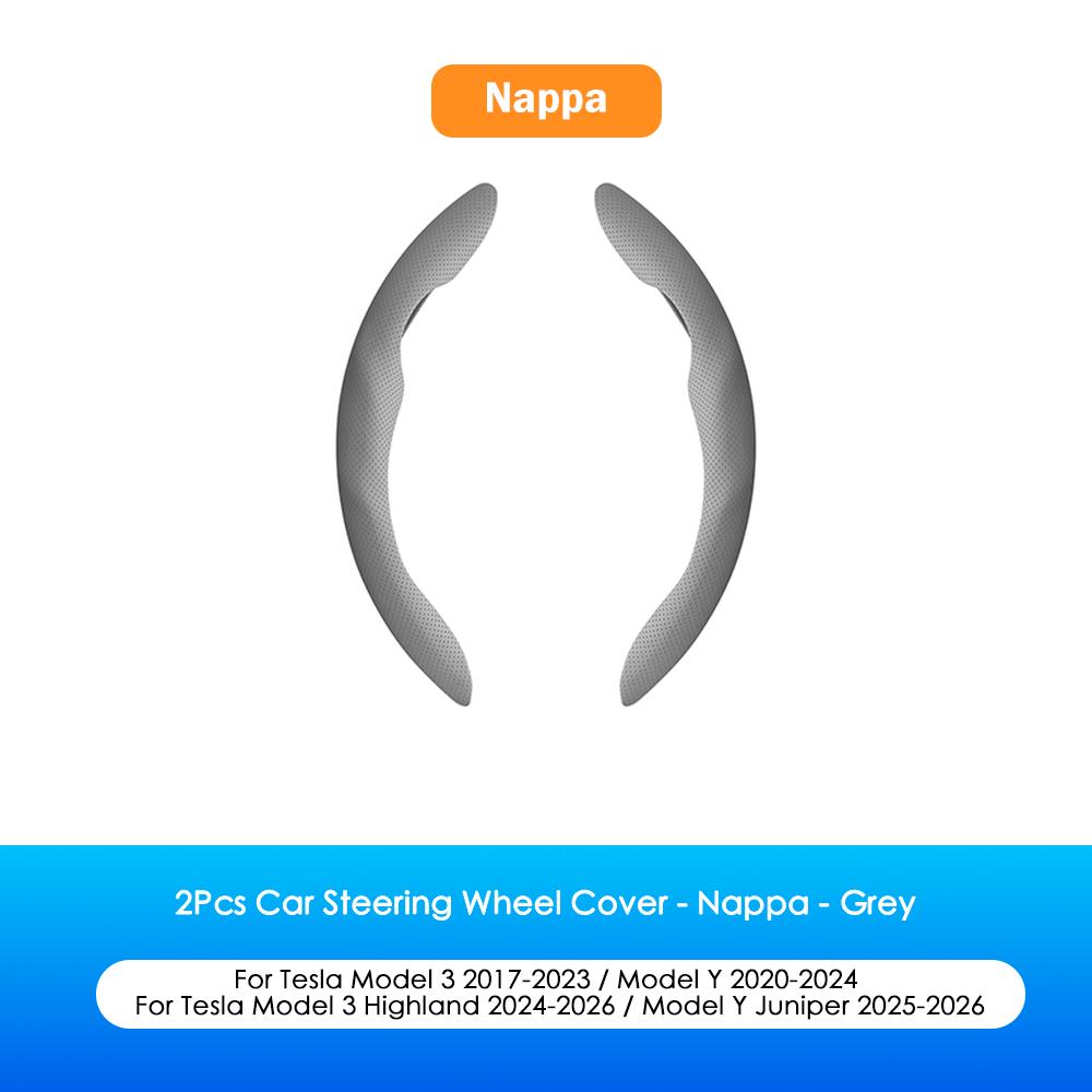Heenvn Car Steering Wheel Cover For Tesla Model Y Juniper Model 3 Highland 2025 2026 Non-Slip Interior Protector Accessories