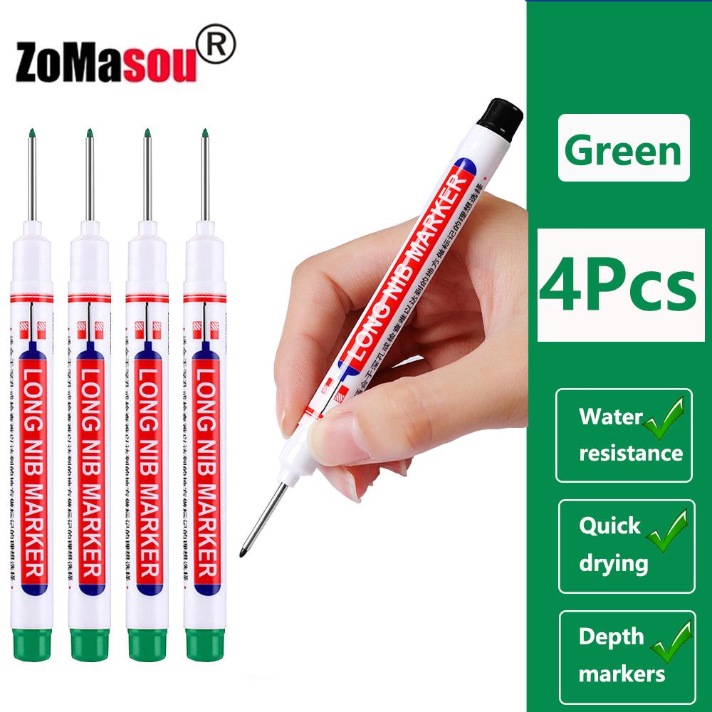 1-100 Stück 20mm Langer Kopf Markerstift Mehrzweck Holzbearbeitung Fliesen Dekoration Tiefloch Marker Stifte Rote/Schwarze/Blaue/Grüne Tinte