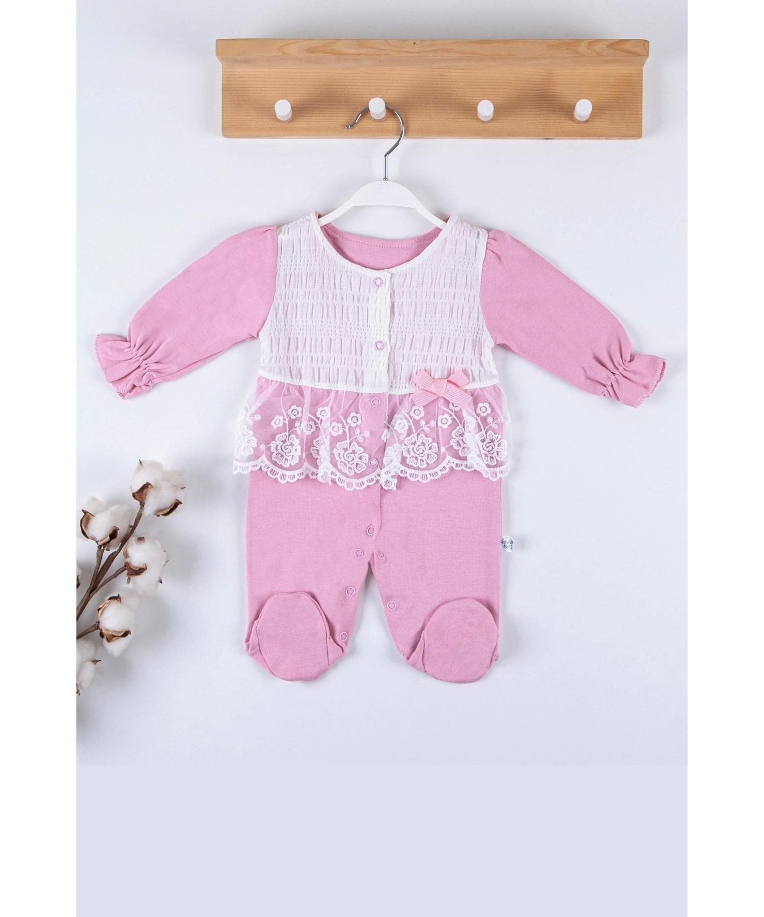 

Детские комбинезоны из 100% хлопка с блестками из французского гипюра