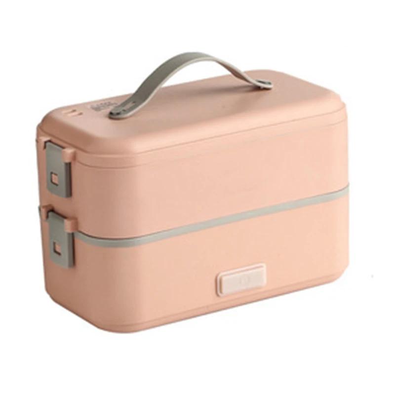 Double-layer Lunch Box Food Container Portable Electric Heating Insulation Dinnerware Food Storage Container Bento Lunch Box
