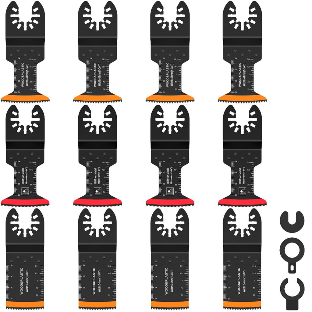 3/6/12pcs 34/92mm Carbide Oscillating Multi Tool Renovator Saw Set Ceramic Tile Grout Removing Tools Japanese Oscillating Cutter