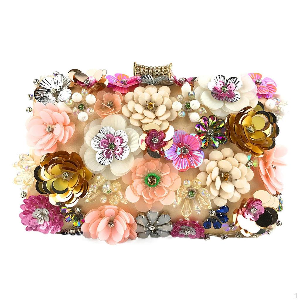 Fashion Floral Clutch for Women Bridal Bags Durable Exquisite Female Shoulder Bag