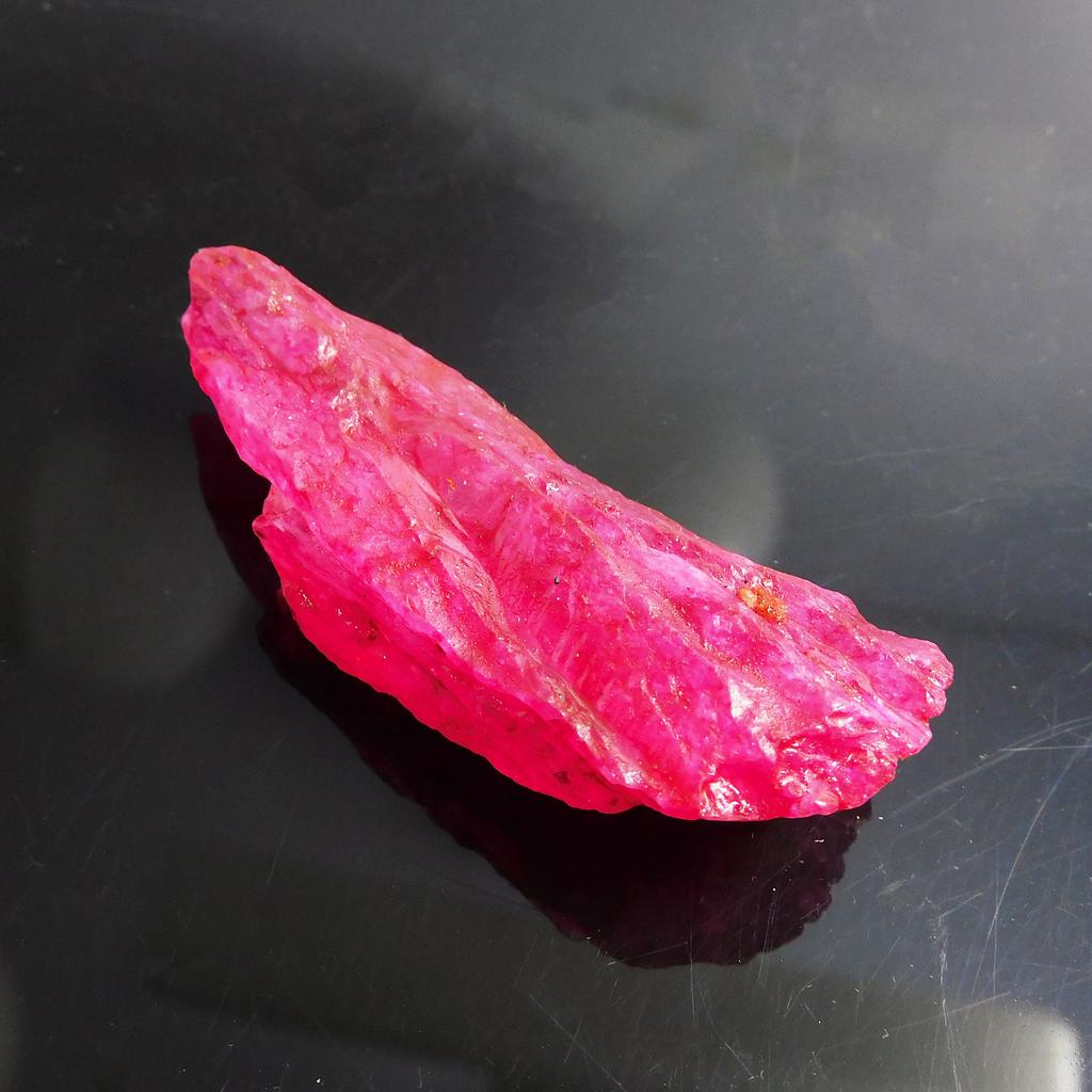 64.60 Carat Dyed Natural Pink Uncut Ruby Rough Loose Gemstone CERTIFIED