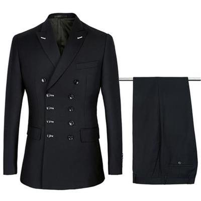 Pánské dvouřadové obleky Pánské svatební obleky Sady Obleky Top+kalhoty 2ks Pánské kostýmy Slim Fit