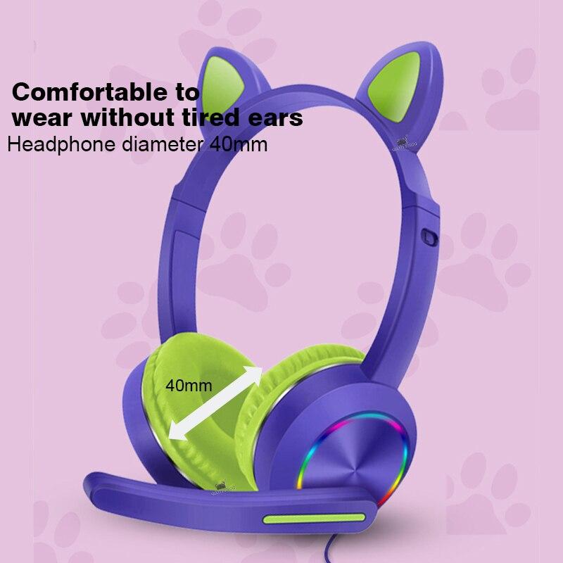 Buy DATA FROG LED Cat Ear Wired Gaming Headphone For PS4 PC