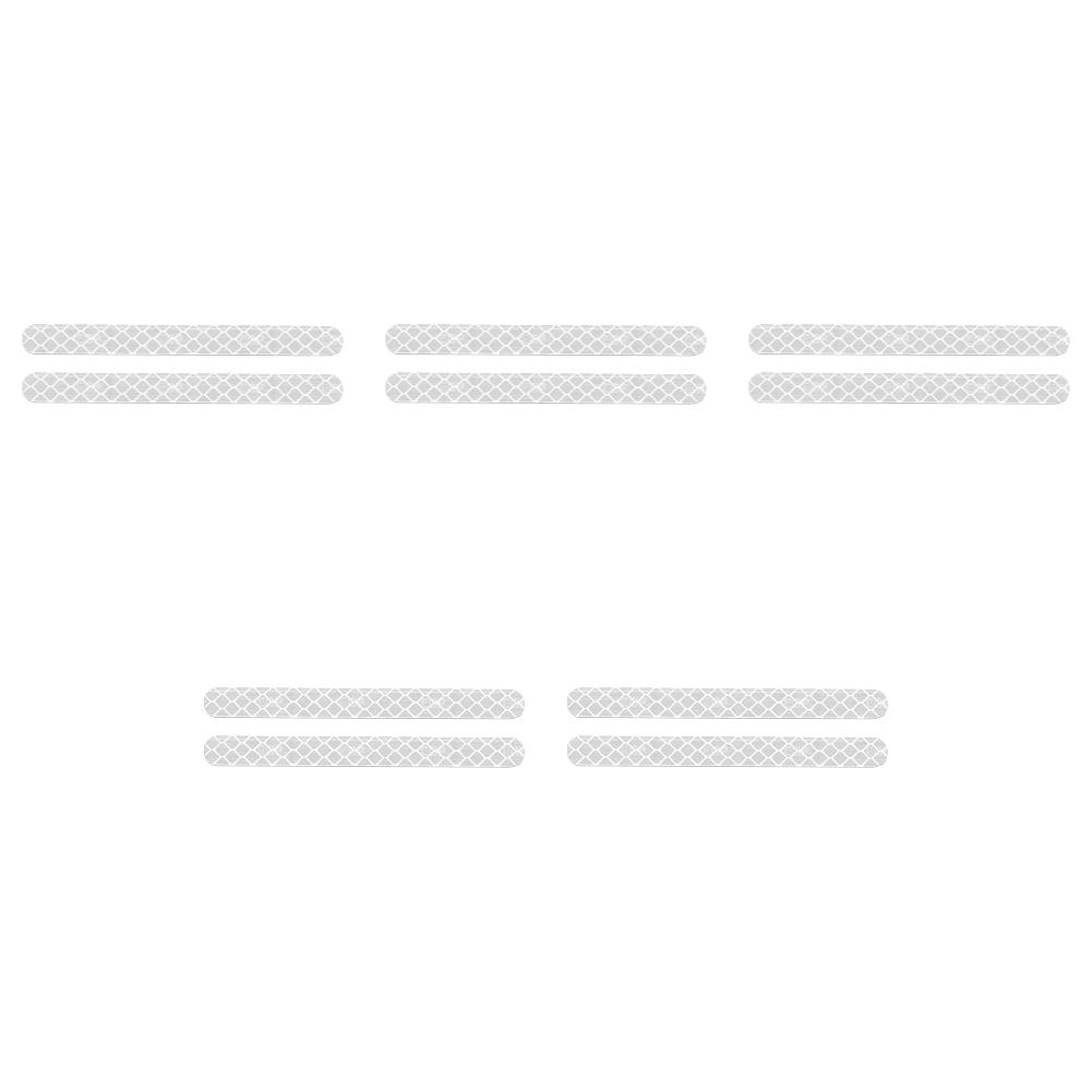 2/10Pcs Car Exterior Reflector Sticker Reflective Warning Strip Tape Secure Warning Anti-collision Reflector Stickers Decals