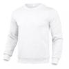 Mens Casual Hoodless Sweatshirt Solid Color Round Neck Long Sleeve Pullover Comfort Fit Cotton Blend
