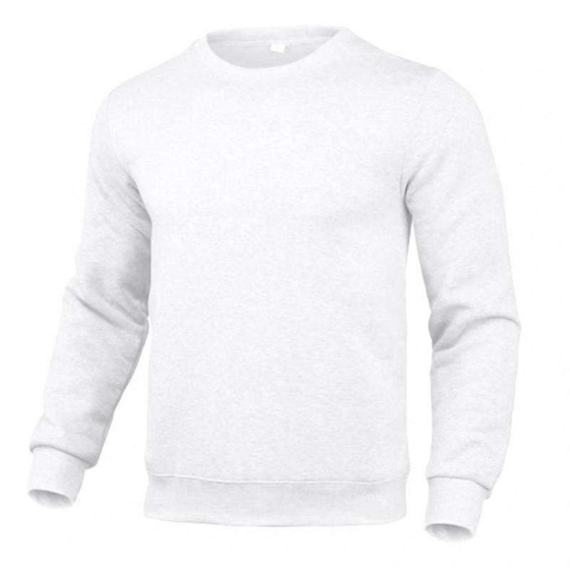 Mens Casual Hoodless Sweatshirt Solid Color Round Neck Long Sleeve Pullover Comfort Fit Cotton Blend