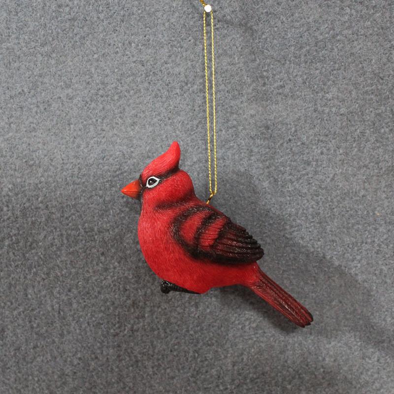 Red Resin Bird Handicraft Decoration Suitable For Wedding And Christmas Gift