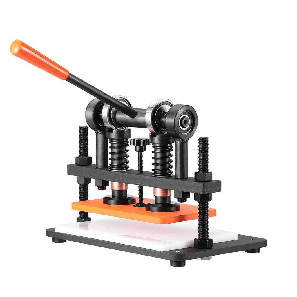 Lederstanzmaschine, 26 x 15 cm Prägeplatte Manuelles Stanzwerkzeug, 1,2 cm Hubweg Lederprägemaschine, Doppelte Führungsstangen Stanzwerkzeug