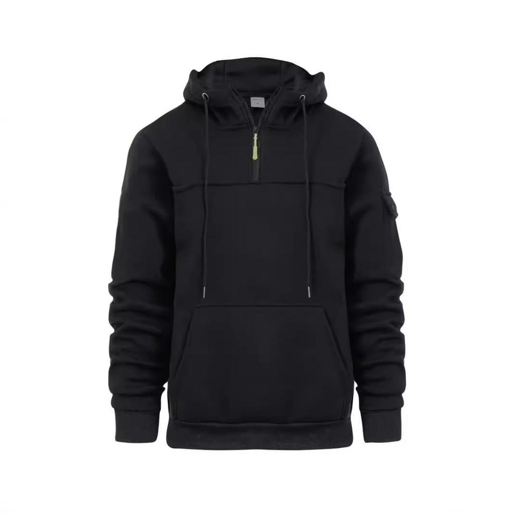 Frühlings- und Herbst Herren Lockerer Hoodie Hoodie Halbreißverschluss Pullover Herren Sport- und Freizeit-Hoodie