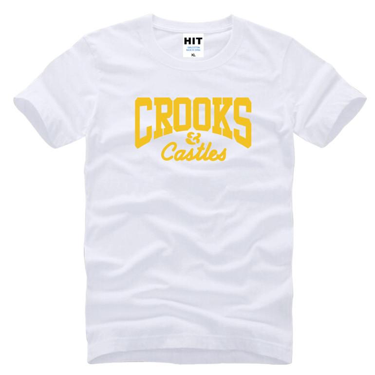 Crooks And CASTLES tshirt NEW arrived casual cotton t shirt Unisex size 3XL top tees summer style