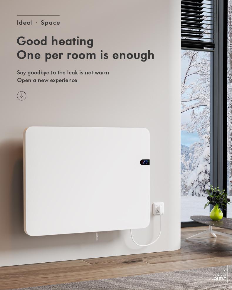 Wall-Mounted Instant Convection Heater, 110V Electric Model, US & Japan Standard, for Home Use.