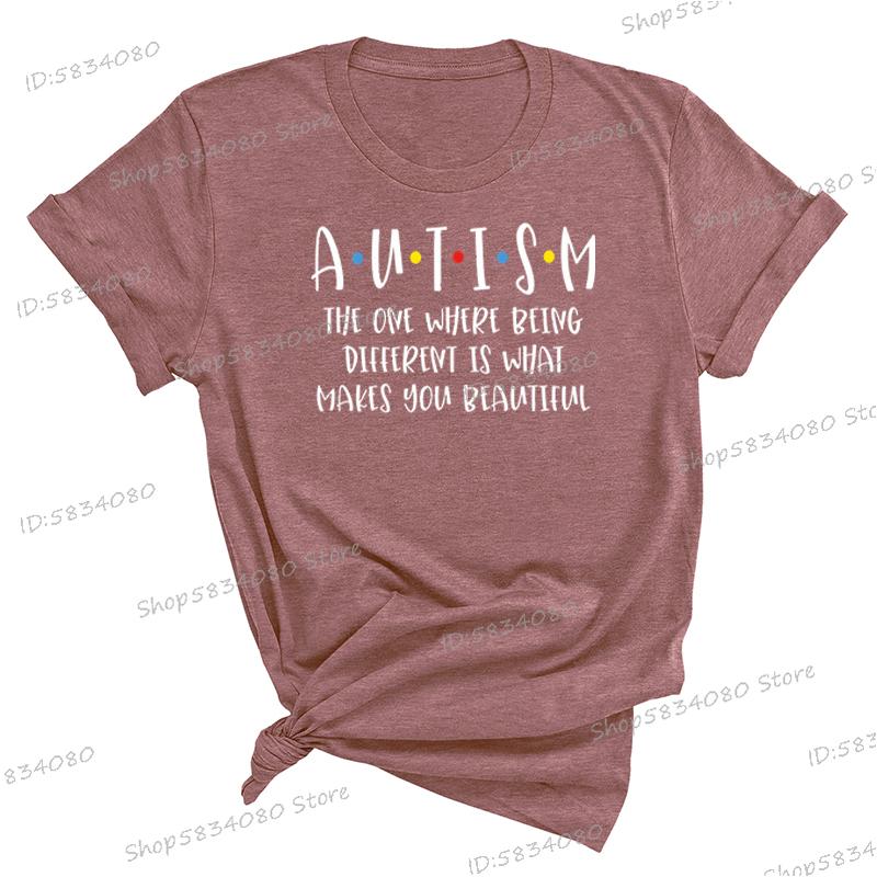 Autism Awareness Shirt Autism Acceptance T Shirt Gift Special Ed Gift Women Crew Neck Short Sleeve Tshirt Neurodiversity Tshirt