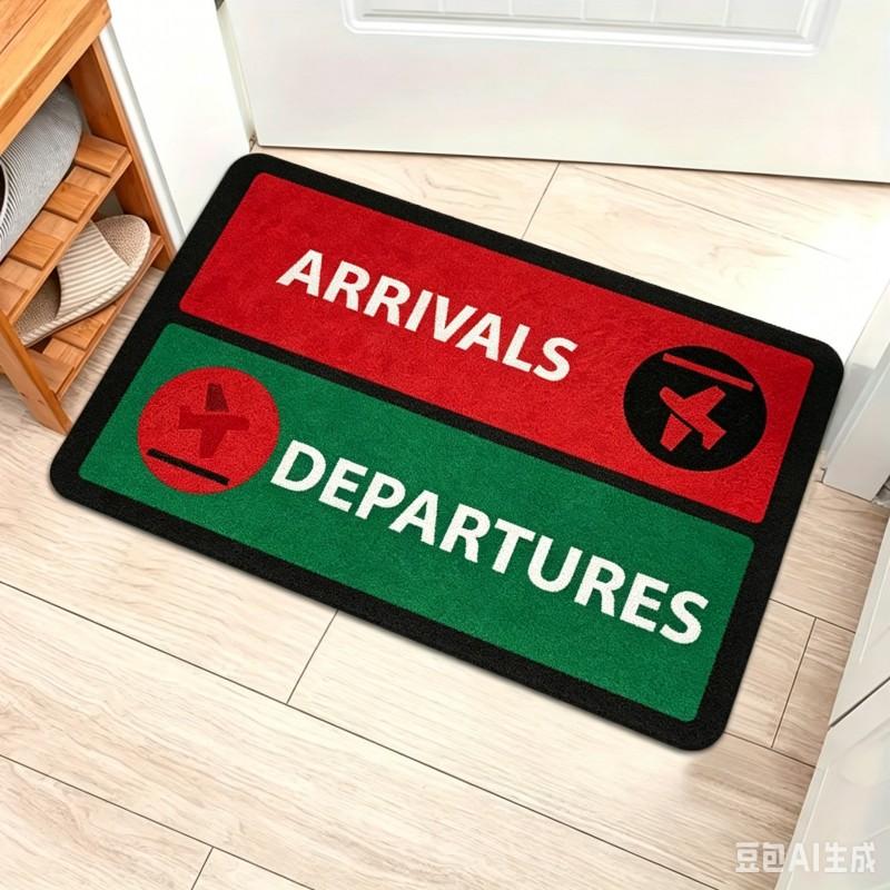 Funny Airport Arrivals Departures Door Mat Welcome Doormat Anti Slip Floor Rug Kitchen Carpet Living Room Entrance Mats