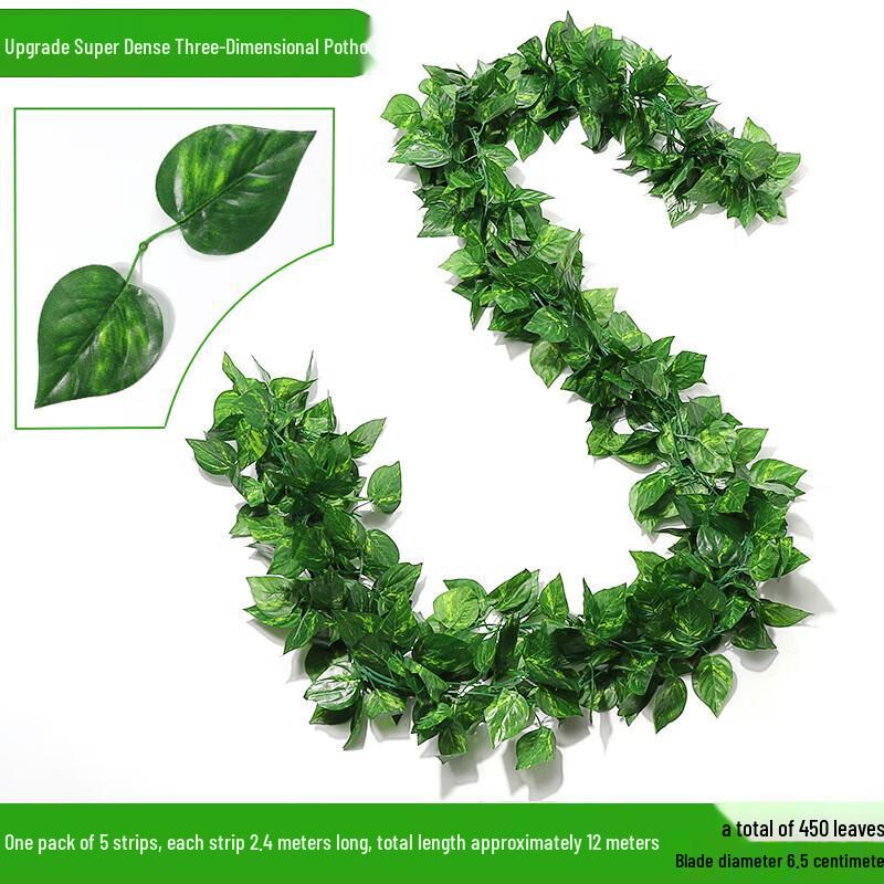 Decorazione per Tubi da Esterno con Pianta Rampicante Finta Pothos