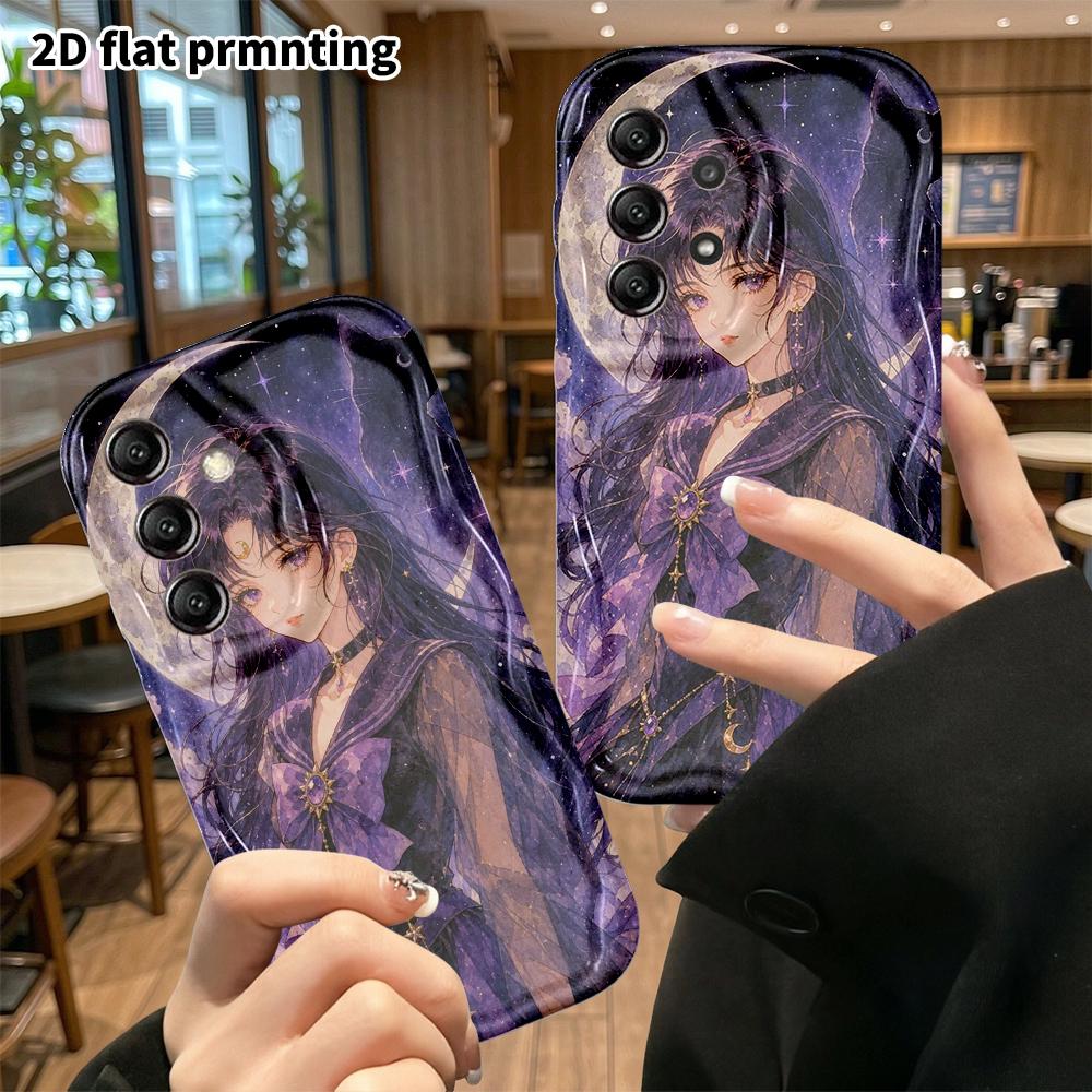 Phone Case: 2D Flat Samsung Galaxy A34 A35 M05 M06 S20 S22 S21 FE Plus 5G Protective Case, Dark Girl, Christmas and Halloween Gift