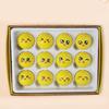 12Pcs Novelty Practice Golf Balls Funny Yellow Practice Golf Balls Lovely Emotion Face Golf Balls Golf Accessories