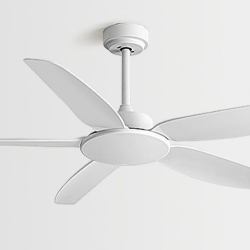 Nordic High Power Ceiling Fan with Inverter - No Light, Retro Design for Restaurants and Living Rooms.