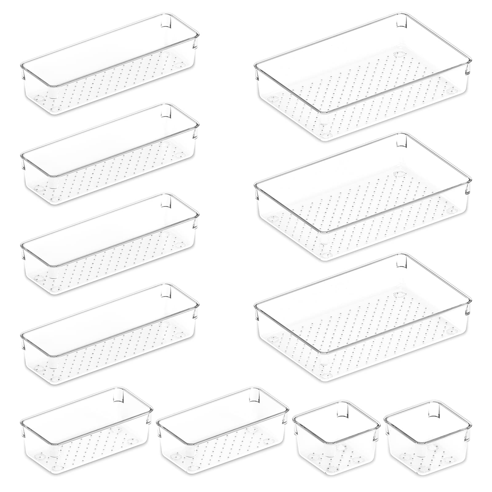 

Lifewit Drawer Storage Divider Set of Freely Small Item Cosmetics Clear Dividers, Trays, Boxes, 11, Assembled, Multi-Purpose, Holder, Stationery,