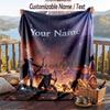 Custom Text Flannel Throw Blanket, Lightweight Cozy Bed Sofa BlanketWorld of Warcraft
